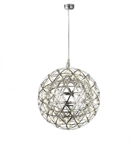 Plafón LED integrado Galaxy Aluminio, acero dulce Cromo 44 Cm