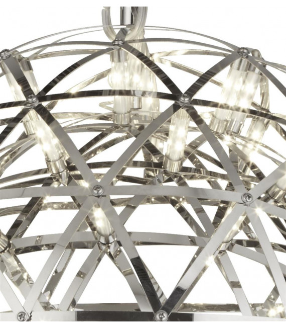 Integrated LED ceiling light Galaxy Aluminium, mild steel Chrome 44 Cm