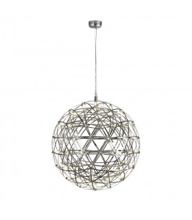 Plafón LED integrado Galaxy Aluminio, acero dulce Cromo 64 Cm