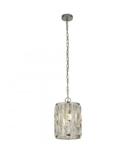 Gioiello Ciondolo Acciaio Dolce Cromo 1 lampadina 31cm