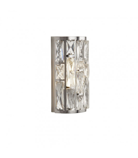 Aplique de pared Bijou Acero dulce Cromo 2 bombillas 27cm