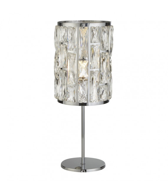 Jewel Design Lamp Mild Steel Chrome 1 bulb 47cm