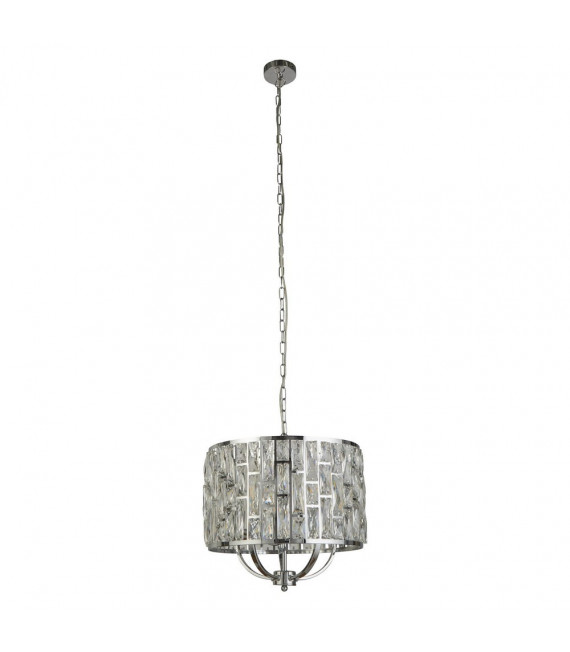 Bijou Pendelleuchte Baustahl Chrom 5 flammig 37cm