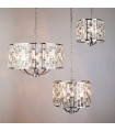 Bijou pendant light Mild steel Chrome 8 bulbs 38cm