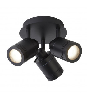 Plafoniera Spot Samson Acrilico, plastica, acciaio inossidabile, acciaio dolce Nero opaco 3 lampadine 16cm