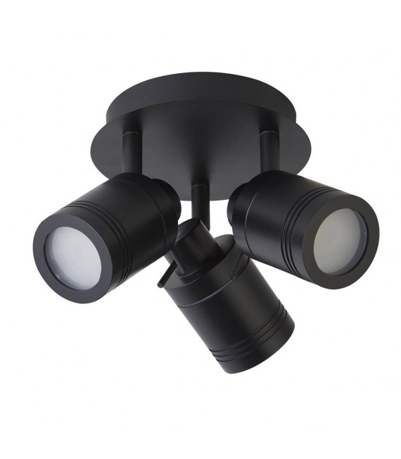 Ceiling light Spot Samson Acrylic, plastic, stainless steel, mild steel Matte black 3 bulbs 16cm