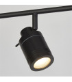 Samson spotlight bar Acrylic, plastic, stainless steel, mild steel Matte black 6 bulbs 19.5cm