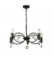 Infinity pendant Mild steel Matt black 5 bulbs 32cm