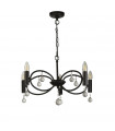 Infinity pendant Mild steel Matt black 5 bulbs 32cm