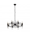 Infinity pendant Mild steel Matte black 8 bulbs 32cm