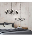 Suspension Infinity Acier doux Noir mat 8 ampoules 32cm