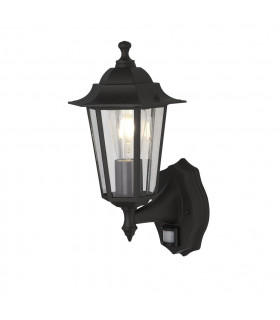 Applique de jardin détécteur Alex Verre,moulé Noir mat,Transparent 1 ampoule 37cm