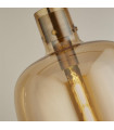 Barrel pendant Glass, mild steel Satin brass, Amber glass 1 bulb 48.5cm