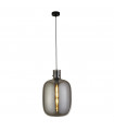 Suspension Barrel Verre,acier doux Verre noir,fumé 1 ampoule 48,5cm