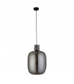 Barrel pendant Glass, mild steel Black glass, smoked 1 bulb 48.5cm