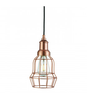 Ciondolo Campana Rame 1 lampadina 102cm