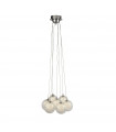 Cluster pendant Mild steel Chrome 7 bulbs 120cm