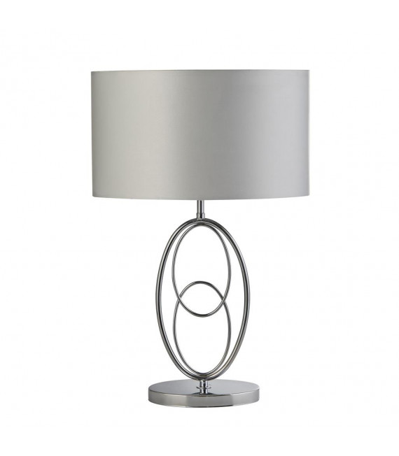 Table lamp Loopy Fabric, mild steel Silver, chrome 1 bulb 41.5cm