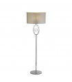 Lampadaire Loopy Tissu,acier doux Argent,chrome 1 ampoule 135cm