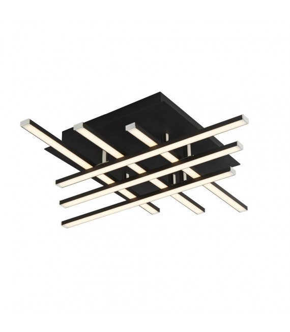 Matrix integrierte LED-Deckenleuchte Baustahl Mattschwarz 6 Glühbirnen 8,5cm