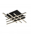 Plafonnier LED intégré Matrix Acier doux Noir mat 6 ampoules 8,5cm