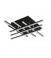 Matrix integrated LED ceiling light Mild steel Matt black 6 bulbs 8.5cm