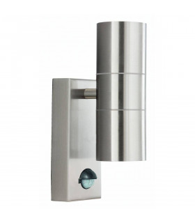 Aplique de jardín exterior aluminio vidrio led 2 bombillas 22cm