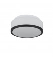 Bathroom ceiling light Cheese Glass, mild steel white black 2 bulbs 9.5cm