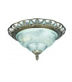 Plafonnier Flush Laiton antique 2 ampoules 17cm