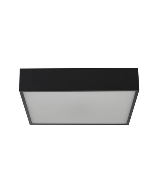 Plafonnier salle de bains Zeus Aluminium,plastique blanc,opale blanc,Noir ampoules cm