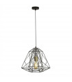 Geometric Pendant Steel Matt black 1 bulb 35cm