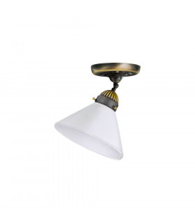 Plafoniera Nonna Ottone antico opaco 1 lampadina 19cm