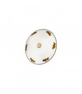Plafón de cristal Moon Latón antiguo 1 bombilla 8cm