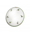 Plafonnier en verre Moon 1 ampoule Laiton antique