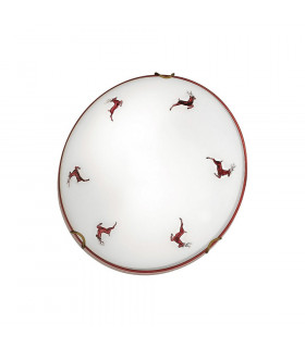 Plafoniera in vetro Moon Ottone antico 1 lampadina 8cm