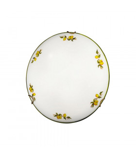 Plafonnier en verre Nonna Laiton antique 1 ampoule 23cm