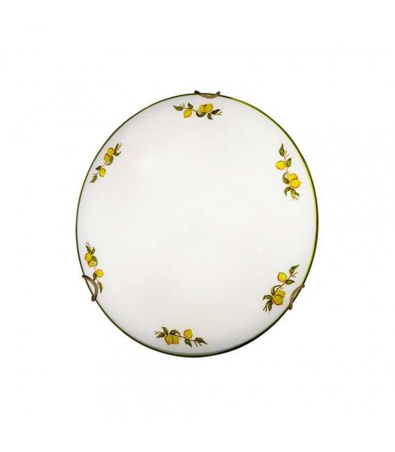 Plafón de cristal Nonna Latón antiguo 1 bombilla 23cm