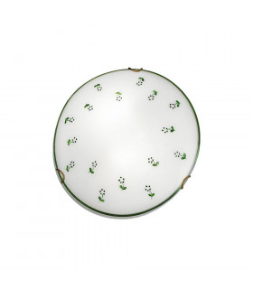 Plafonnier en verre Moon Laiton antique 3 ampoules 9cm
