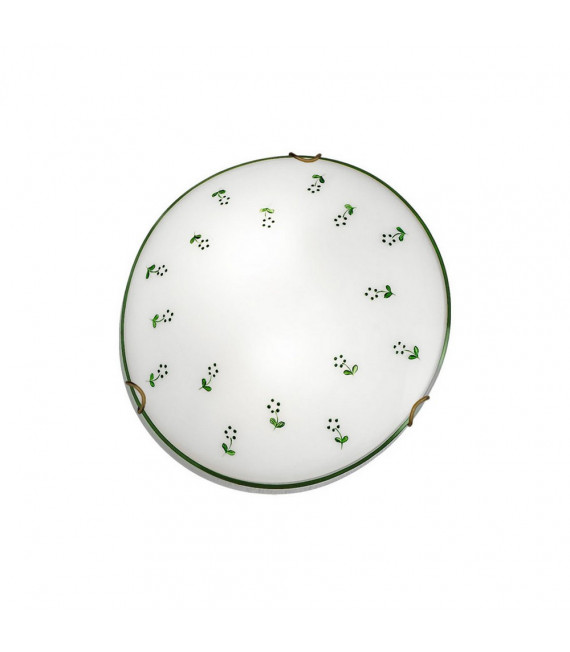 Plafonnier en verre Moon Laiton antique 3 ampoules 9cm