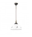 Suspension Nonna Laiton antique 1 ampoule 22cm