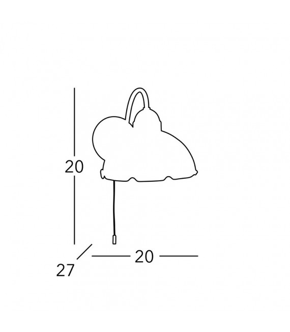 Lampe mit Lampenschirm Nonna Antikmessing matt 1 Glühbirne 20cm