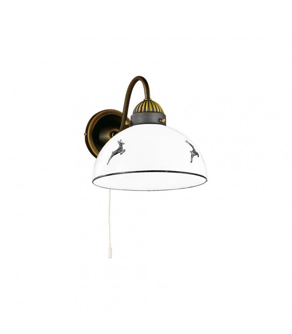 Lamp with lampshade Nonna Antique brass 1 bulb 20cm