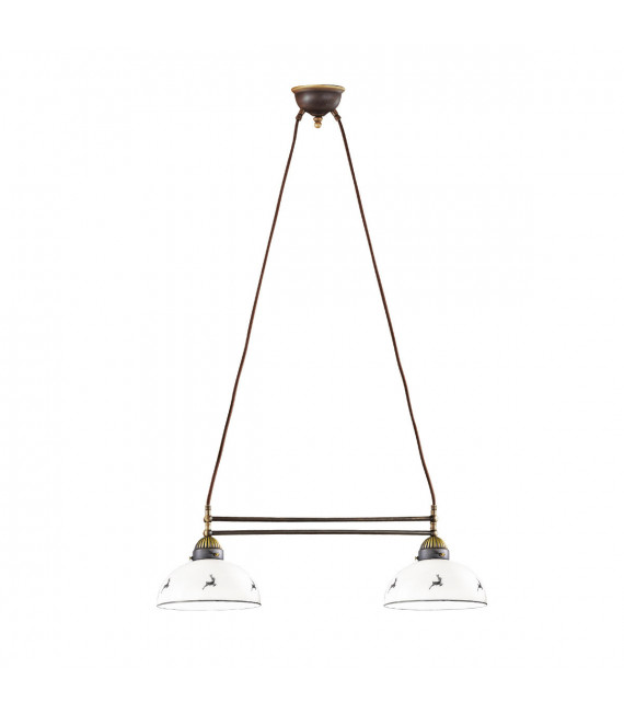 Nonna pendant lamp Antique brass 2 bulbs 21cm