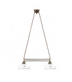 Suspension Nonna Laiton antique 2 ampoules 21cm