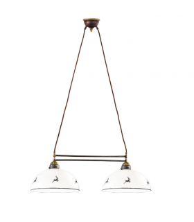 Nonna pendant lamp Antique brass 2 bulbs 25cm