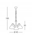 Nonna pendant lamp Antique brass 3 bulbs 30cm