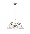 Suspension Nonna Laiton antique 5 ampoules 35cm