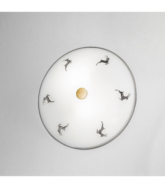 Ceiling light Nonna Antique brass 2 bulbs 7cm