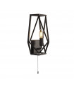 Applique murale Chassis Acier doux Noir mat 1 ampoule 30cm
