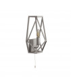 Wall light Chassis Mild steel Satin silver 1 bulb 30cm